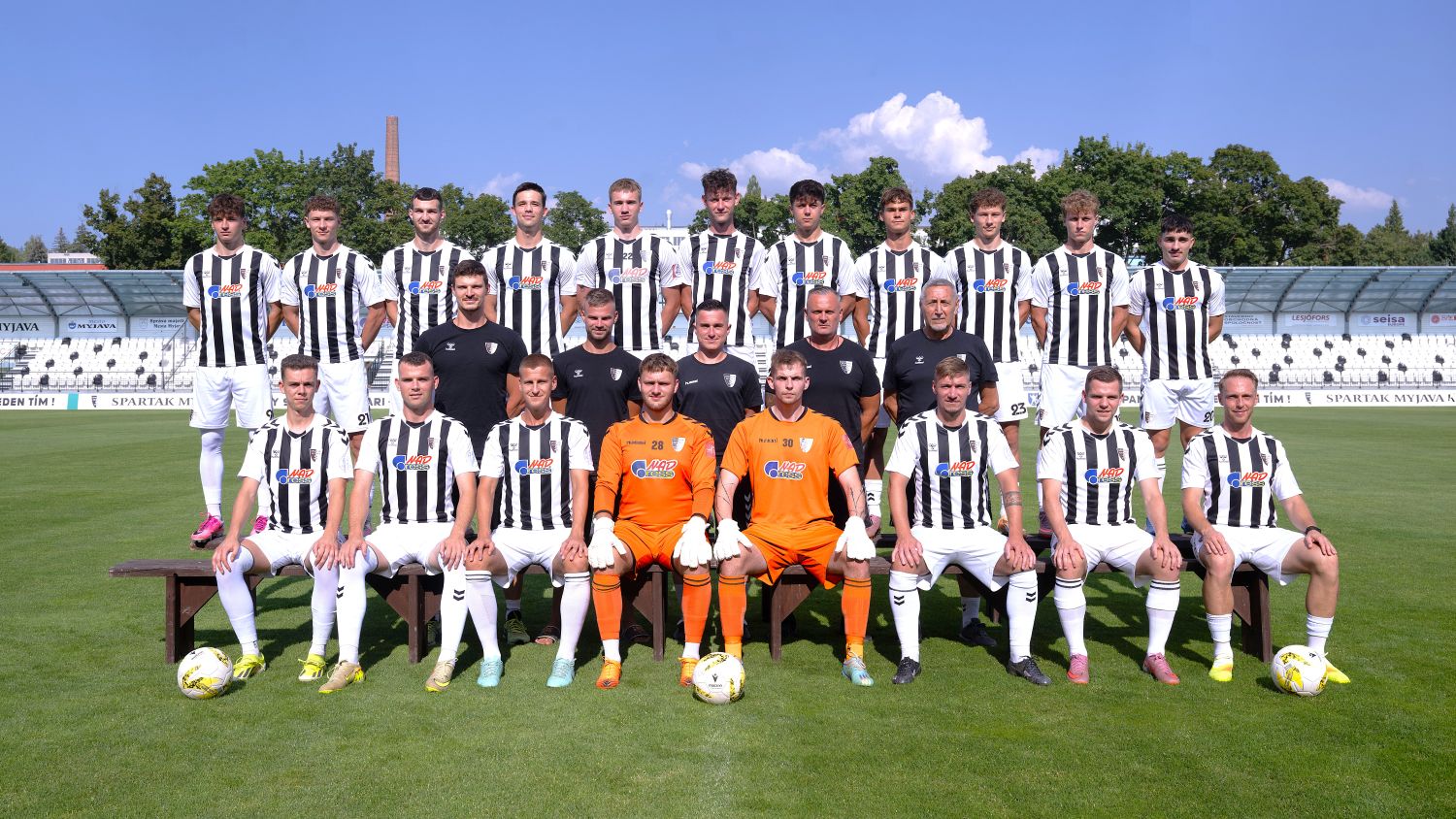 Mužstvo Spartaka Myjava v jesennej časti 3. ligy 2026/2027. foto: Vladimír Pyxel Domen